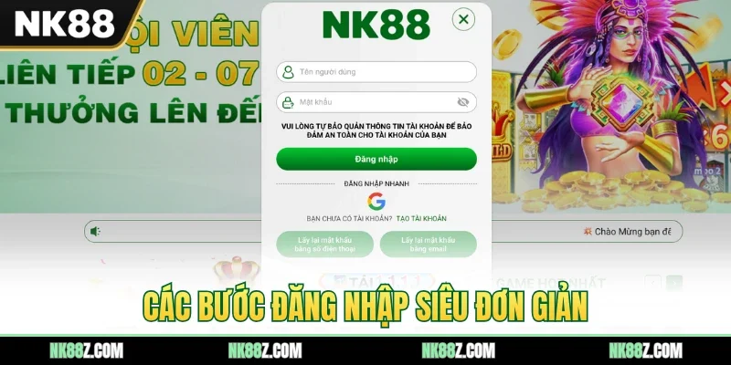 Các bước đăng nhập siêu đơn giản