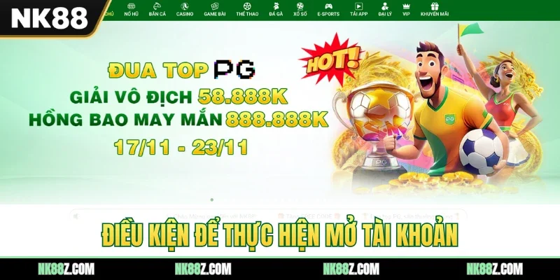 Điều kiện để thực hiện mở tài khoản